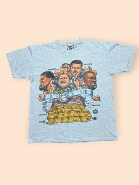 Vintage Pittsburgh Steelers 1990s Steel Trap Caricature T Shirt Large Gray Vtg